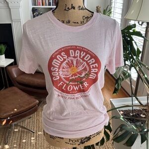 J. Crew Pink Cosmos Graphic Tee